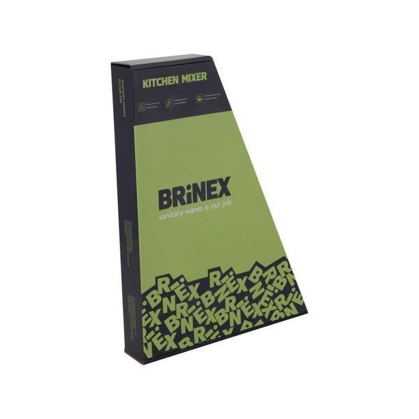 Змішувач для кухні Brinex Pure 015F U-образний Black Matt BRIPUR015FBLM SD00053177 фото