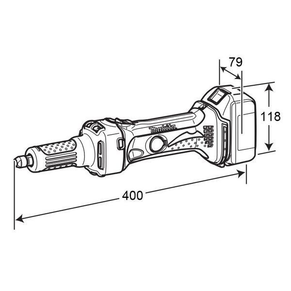 Акумуляторна пряма шліфмашина Makita DGD 800 RFE DGD800RFE фото