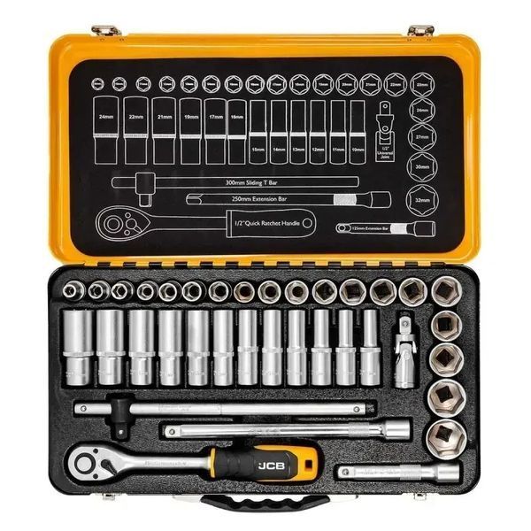 Набір інструменту комбінований 36 пр. 1/2" (6-гр.) (8-32 мм) JCB Tools JCB-4362M JCB-4362M фото