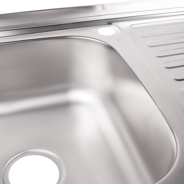 Кухонна мийка Brinex 5080-L 0,8 мм Satin (BRIN5080LSAT06) SD00054101 фото