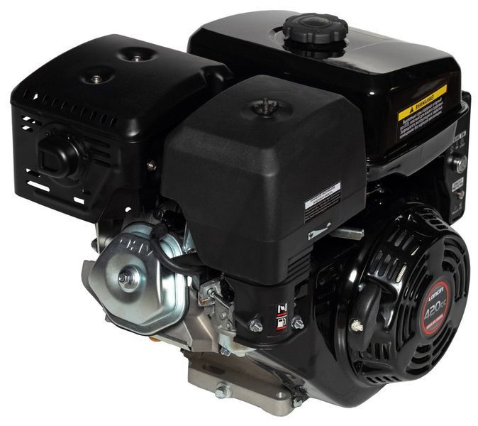 Двигун бензиновий Loncin G420FD/С (13 л.с., ел. стартер, шпанка шпонка 25,4 мм, L=88,4 мм, євро 5) 13017 фото