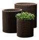 Горщик для квітів Keter 18 л. Cylinder Planter Medium, коричневий 7290103664190 фото 4
