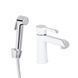 Змішувач для раковини Qtap Grand (з гігієнічним душем) QTGRA272CRW45671 Chrome/White SD00051795 фото 1