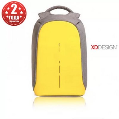 Рюкзак антивор міський XD Design Bobby Compact 14", Primrose Yellow (P705.536) P705.536 фото