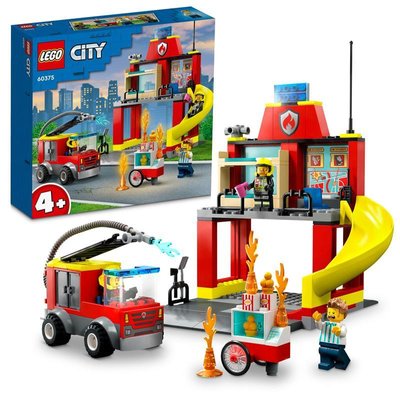 Конструктор LEGO City Пожежне депо та пожежна машина 60375L фото