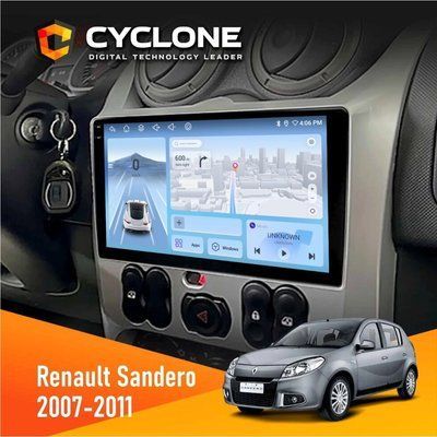 Штатна магнітола Renault Sandero 2007-2011 Cyclone C9-012 4x64 DSP 4G НФ-00008008 фото