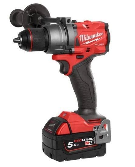 Дриль-шуруповерт з ударом акумуляторний безщітковий MILWAUKEE, M18 FPD3-0X, 158Нм (каркас, кліпса для реміня, бічна рукоять, НDк 4933479859 фото