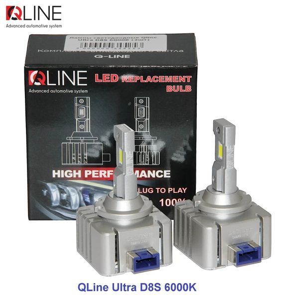 Лампи світлодіодні Qline Ultra D8S 6000K (2шт) 34525-car фото