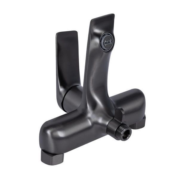 Змішувач для ванни Qtap Vlasta New (з душовим гарнітуром) QTVLA259GMB45643 Gunmetal Black PVD SD00051767 фото