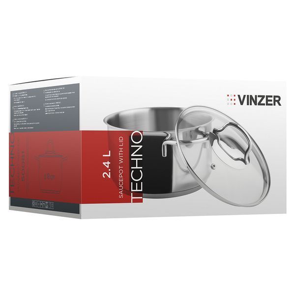 Каструля з кришкою Vinzer Techno 2,4 л 50081 50081 фото