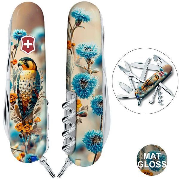 Складной нож Victorinox HUNTSMAN UKRAINE Благородный Сокол 1.3713.7.T3260pw 1.3713.7_T3260pw фото