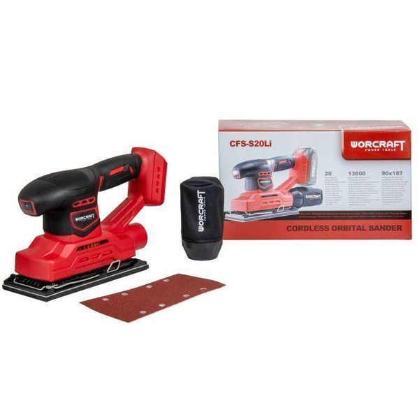 Акумуляторна шліфмашина вібраційна Worcraft CFS-S20Li 13133W фото