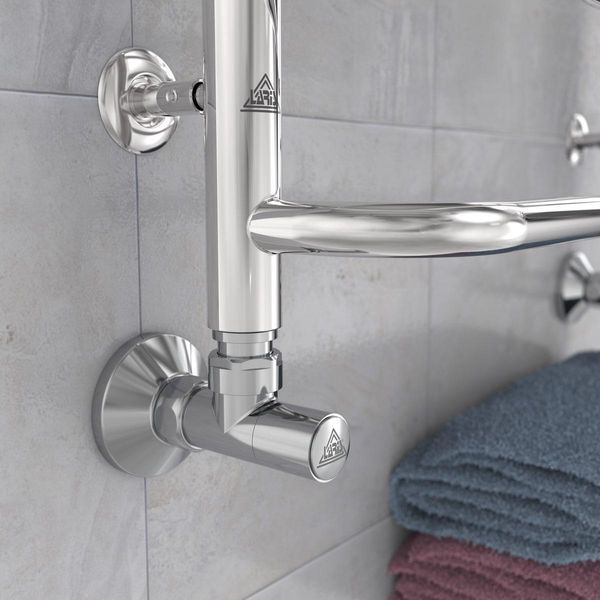 Кран кутовий Laris Звичайний 1/2" - 3/4" + ексцентрики 2шт. (LX-4701) 71401061 71401061 фото