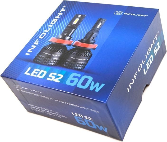 Комплект світлодіодних ламп Infolight S2 9006 60W (Inf S2 9006) Inf S2 9006 фото