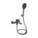 Змішувач для ванни Qtap Vlasta New (з душовим гарнітуром) QTVLA259GMB45643 Gunmetal Black PVD SD00051767 фото 1