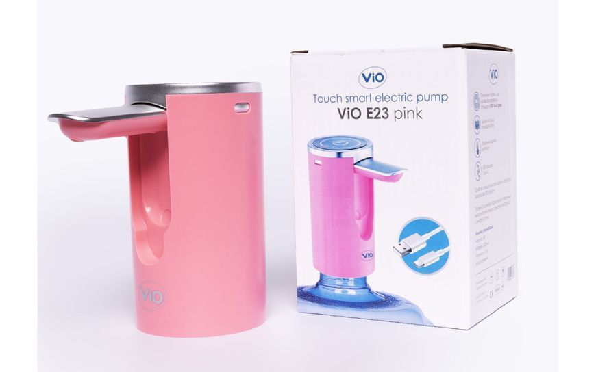 Помпа для води електрична USB з носиком що складається ViO E23 pink E23 фото