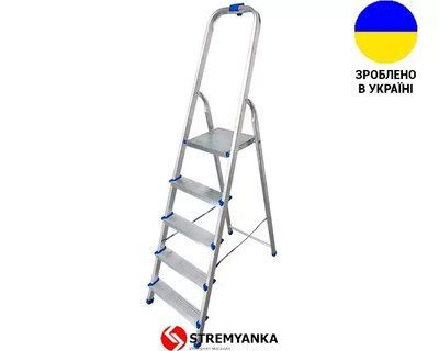 Алюмінієва одностороння стрем'янка 5 сходинок VIRASTAR NOVA VSN105 фото
