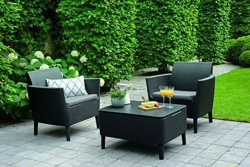 Комплект садових меблів Keter Salemo balcony set, графіт &mdash; прохолодний сірий 8711245155302 фото