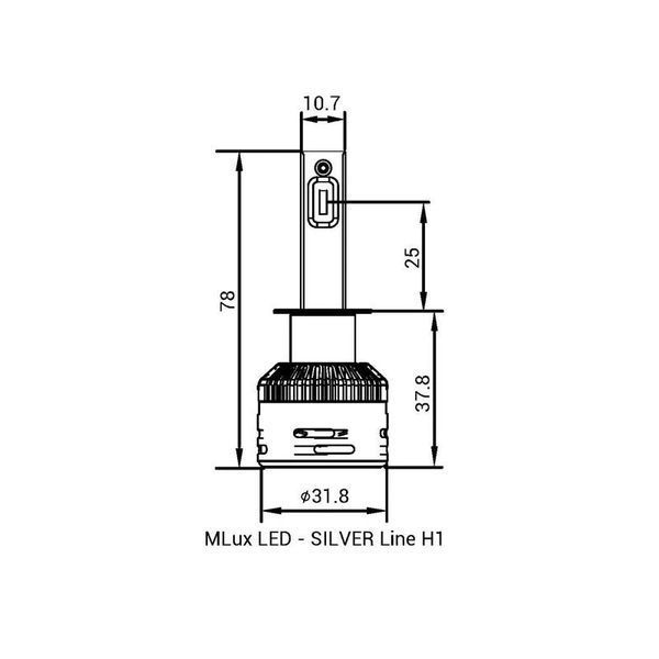 Комплект ламп MLux LED - SILVER Line H1, 28 Вт, 5000&deg;К (2 шт.) 114413365 114413365 фото