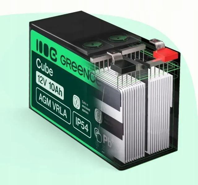 Акумулятор Green Cell AGM VRLA 12V 120Ah IP54 не потребує облуговування (термін служби - 5 років) AGM31 фото