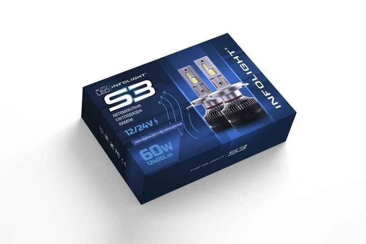 Комплект світлодіодних ламп Infolight S3 НB3 (9005) 60W Inf S3 9005 фото