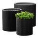 Горщик для квітів Keter 39 л. Cylinder Planter Large, сірий 7290103669430 фото 3