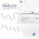 Унітаз підлоговий Qtap Aries Rimless безобідковий з сидінням Soft-close WHITE QT03228302W SD00052628 фото 5