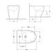 Біде підлогове Qtap Robin 565x360x405 Matt black QT13442141CMB SD00043834 фото 2