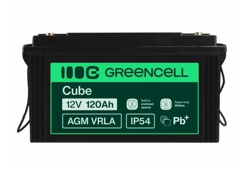 Акумулятор Green Cell AGM VRLA 12V 120Ah IP54 не потребує облуговування (термін служби - 5 років) AGM31 фото