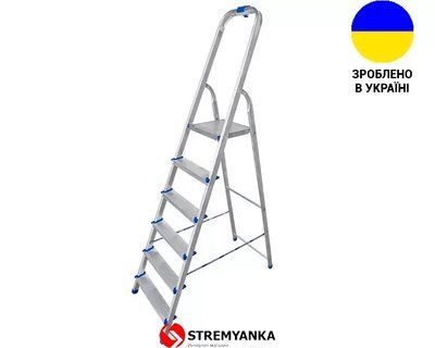 Алюмінієва одностороння стрем'янка 6 сходинок VIRASTAR NOVA VSN106 фото