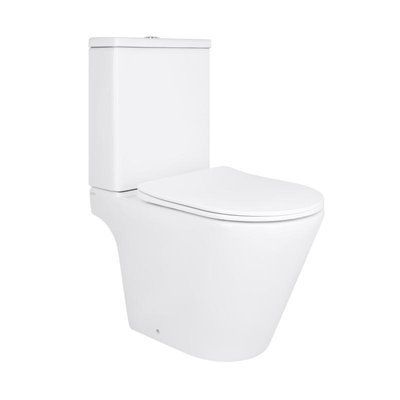 Унітаз підлоговий Qtap Dove Rimless безобідковий з сидінням Soft-close WHITE QT06228380BW SD00052622 фото