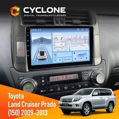 Штатна магнітола Toyota Land Cruiser Prado 150 2009-2013 Cyclone C9-012 4x64 DSP 4G НФ-00008060 фото