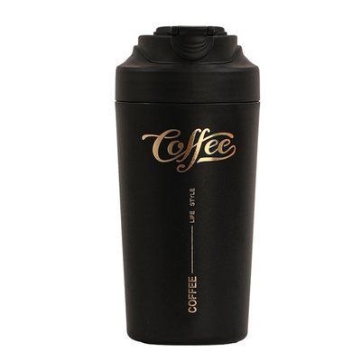 Термочашка Coffee з ремінцем 480 мл чорна HP-14-14B Yiwu HP-14-14B HP-14-14B фото