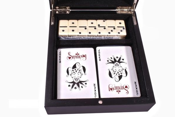 Настольная игра Duke игральные+ кости домино в деревянной коробке (DB22) DB22 фото