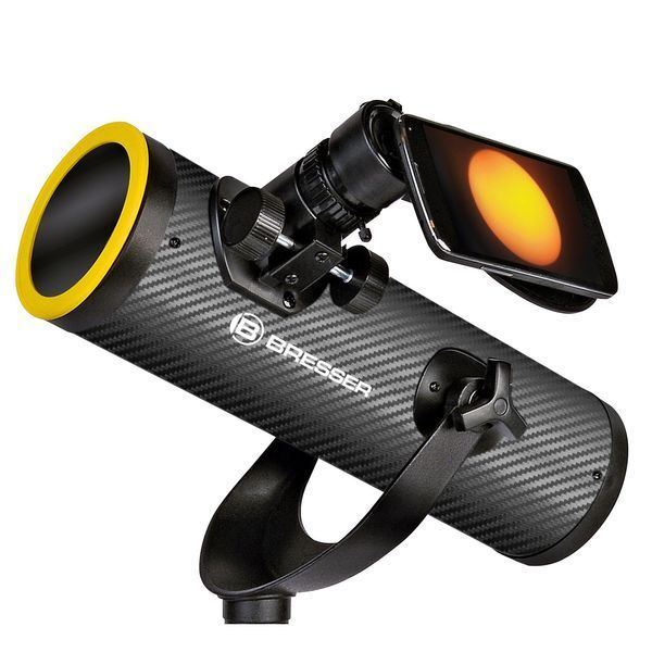 Телескоп Bresser Solarix 76/350 AZ Carbon з сонячним фільтром і адаптером для смартфона (4676359) 922748 фото