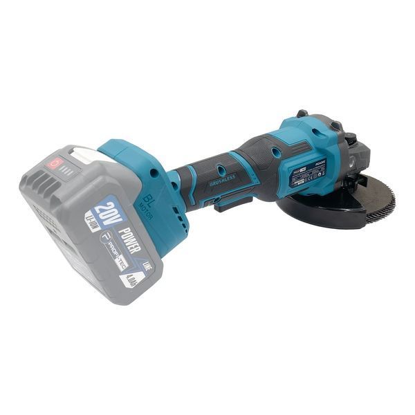 Акумуляторна кутова шліфувальна машина PROFI-TEC PGA202 POWERLine (2&times;PT2040MP (4.0 Аг), зарядний пристрій) 006296P фото