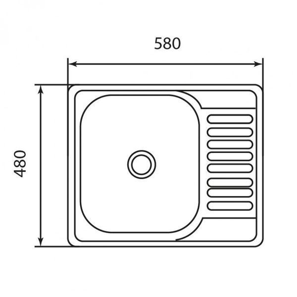 Кухонна мійка Brinex 5848 0,8 мм Micro Decor (BRIN5848MDEC08) SD00054090 фото
