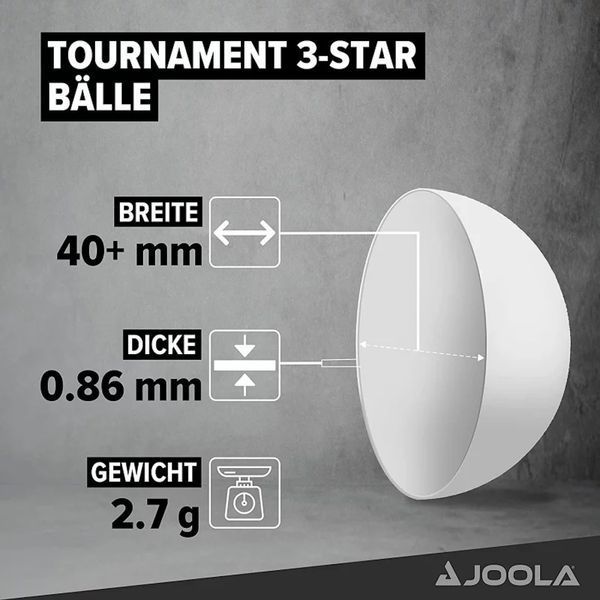 М'ячі для настільного тенісу Joola Tournament 40+ 12 шт (44322) 930812 фото