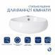 Комплект Qtap Leo N: Раковина підвісна угловая овальна 380x360x130 мм WHITE + Донний клапан PU02O SD00053455 фото 3