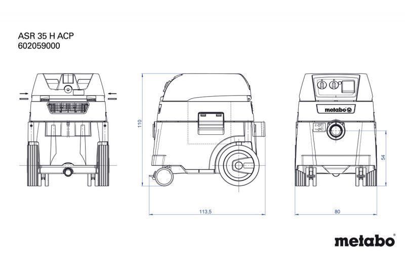 Пилосос Metabo ASR 35 H ACP 602059000 602059000 фото