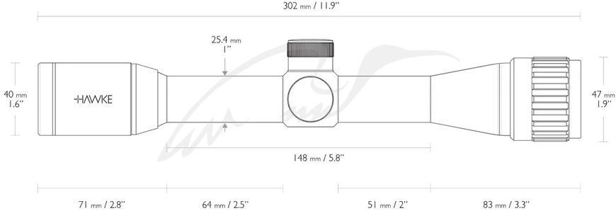 Приціл оптичний Hawke Vantage 4x32 сітка Mil Dot 3986.02.27 фото