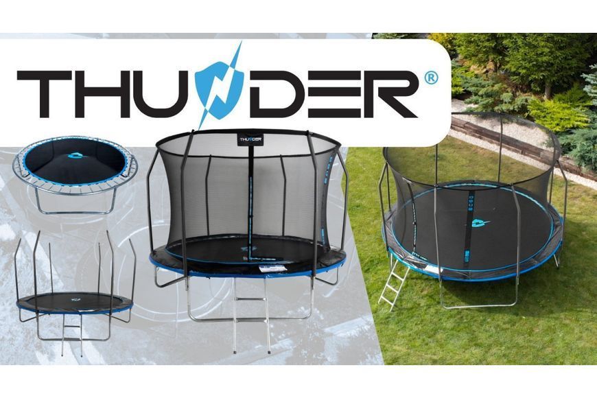 Батут THUNDER INSIDE ELITE з внутрішньою сіткою 8 футів 255 см чорно-блакитний INSIDE-ELITE-8FT-BLUE INSIDE-ELITE-8FT-BLUE фото