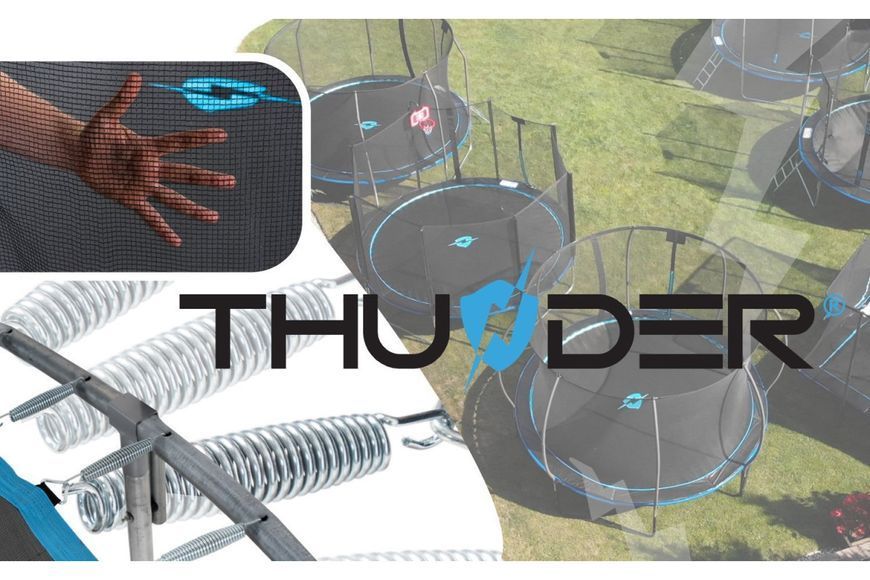 Батут THUNDER INSIDE ELITE з внутрішньою сіткою 8 футів 255 см чорно-блакитний INSIDE-ELITE-8FT-BLUE INSIDE-ELITE-8FT-BLUE фото