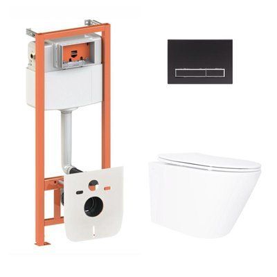 Готове рішення Qtap для ванної кімнати: підвісний унітаз Swan Ultra Quiet 520x360x320 + комплект інсталяції SD00054321 фото