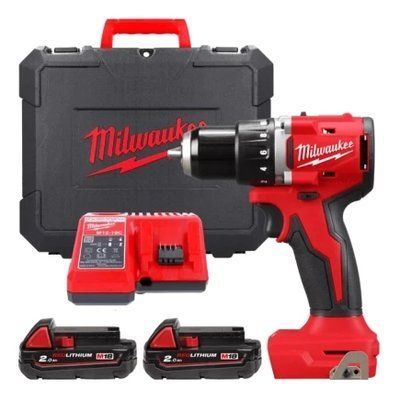 Дриль-шурупокрут акумуляторний безщітковий MILWAUKEE M18 BLDDRC-202С (60 Нм) (ЗП+2акк.Х2А&middot;год + кейс) 4933492833 фото