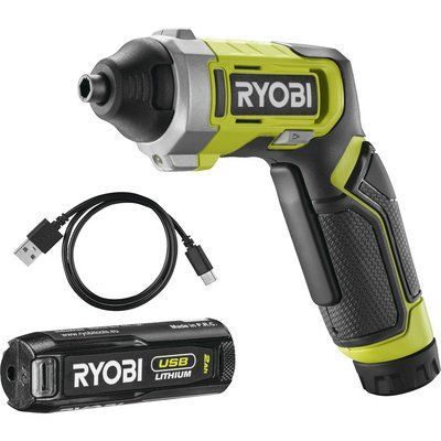 Викрутка акумуляторна Ryobi USB Lithium RSD4-120T 4В 1х2А&middot;год 5Нм 200об&middot;хв 10 біт 0.31кг кейс 5133006210 5133006210 фото
