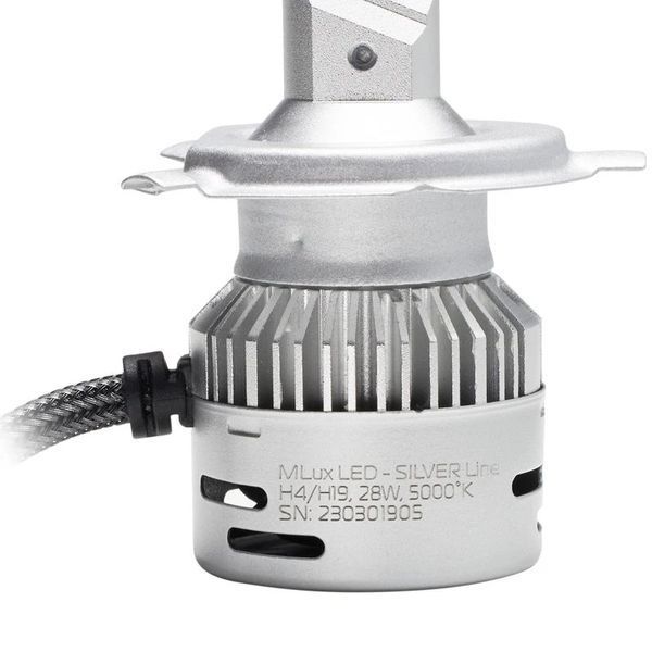 Комплект ламп MLux LED - SILVER Line H4/H19, 28 Вт, 5000&deg;К (2 шт.) 125413365 125413365 фото
