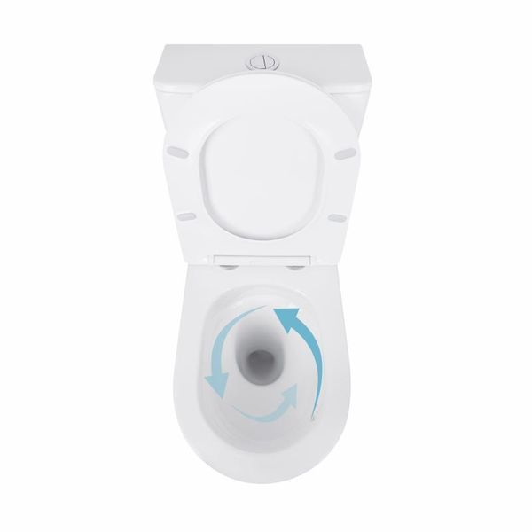 Унітаз-компакт Qtap Scorpio безободковий Ultra Quiet з сидінням Soft-close QT14226088AW SD00050897 фото