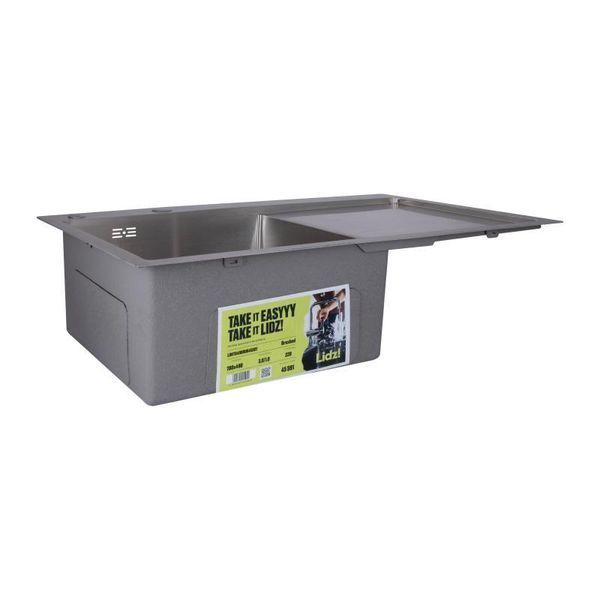 Мийка для кухні інтегрована Lidz Handmade H7849R крило праворуч (LDH7849BRUR45591) Brushed Steel 3,0/1,0 мм SD00051715 фото