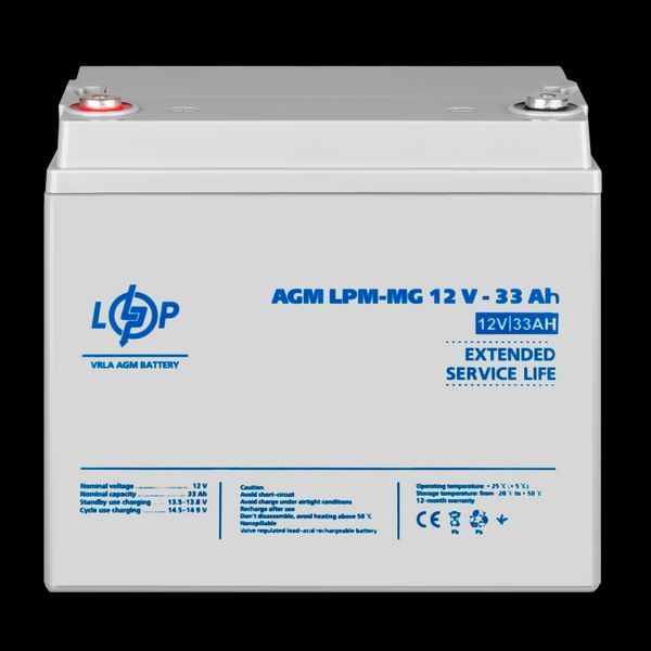 Акумулятор мультигелевий LPM-MG 12V - 33 Ah 6558(log) фото